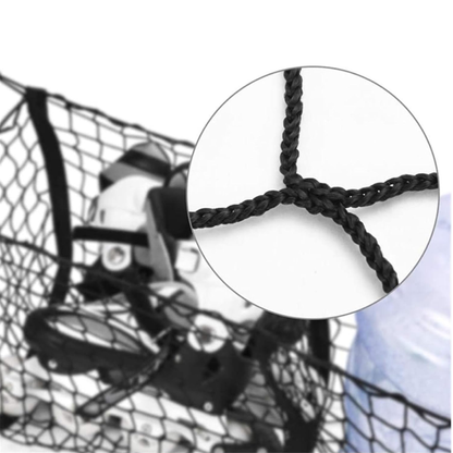 Filet de chargement pour coffre universel – Maille élastique nylon avec 4 poches et crochets