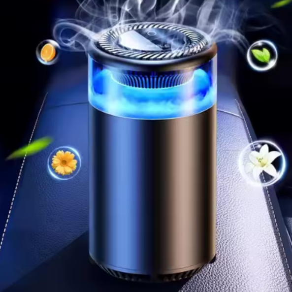 Diffuseur d’arôme intelligent – Atomisation ultrasonique + purificateur d’air de voiture avec LED